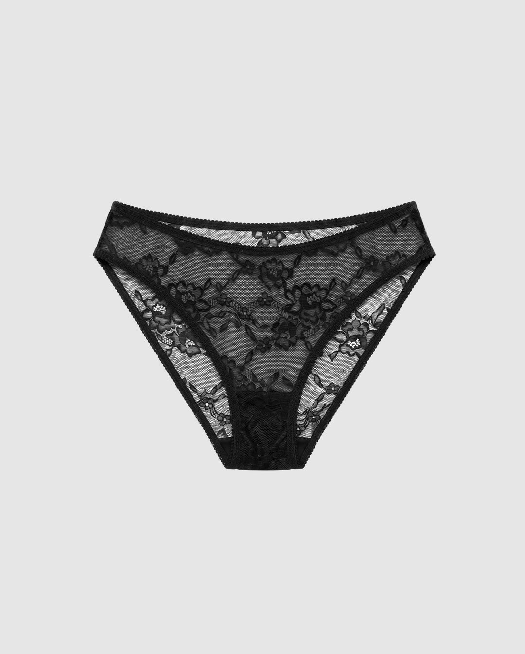 Lace Midi Briefs Black