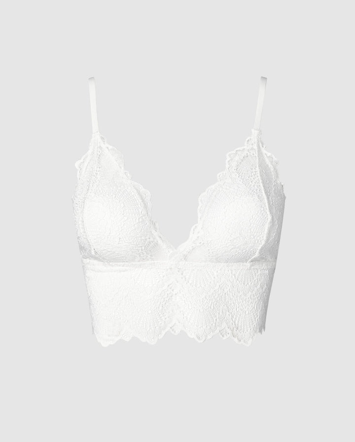 Lace Bralette Top Off White