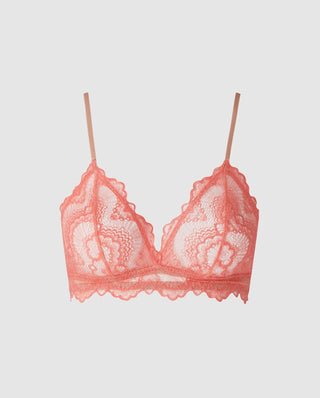 Hot Pink Lace Triangle Bralette 001 • Understatement Underwear