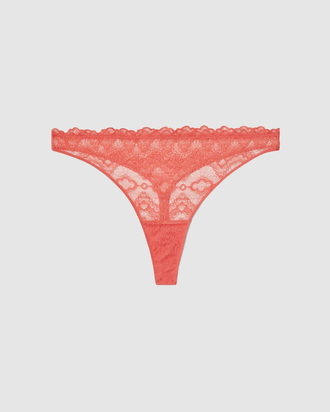 Lace Thong Coral