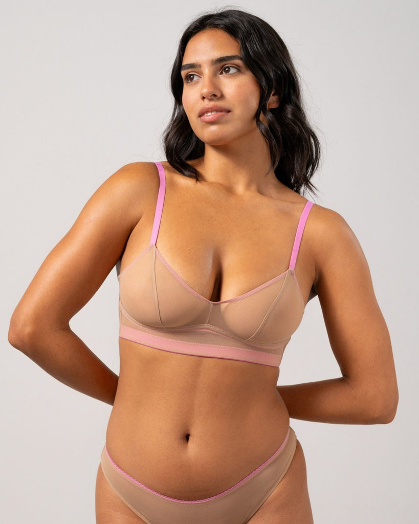 Mesh Balconette Warm Nude Candy