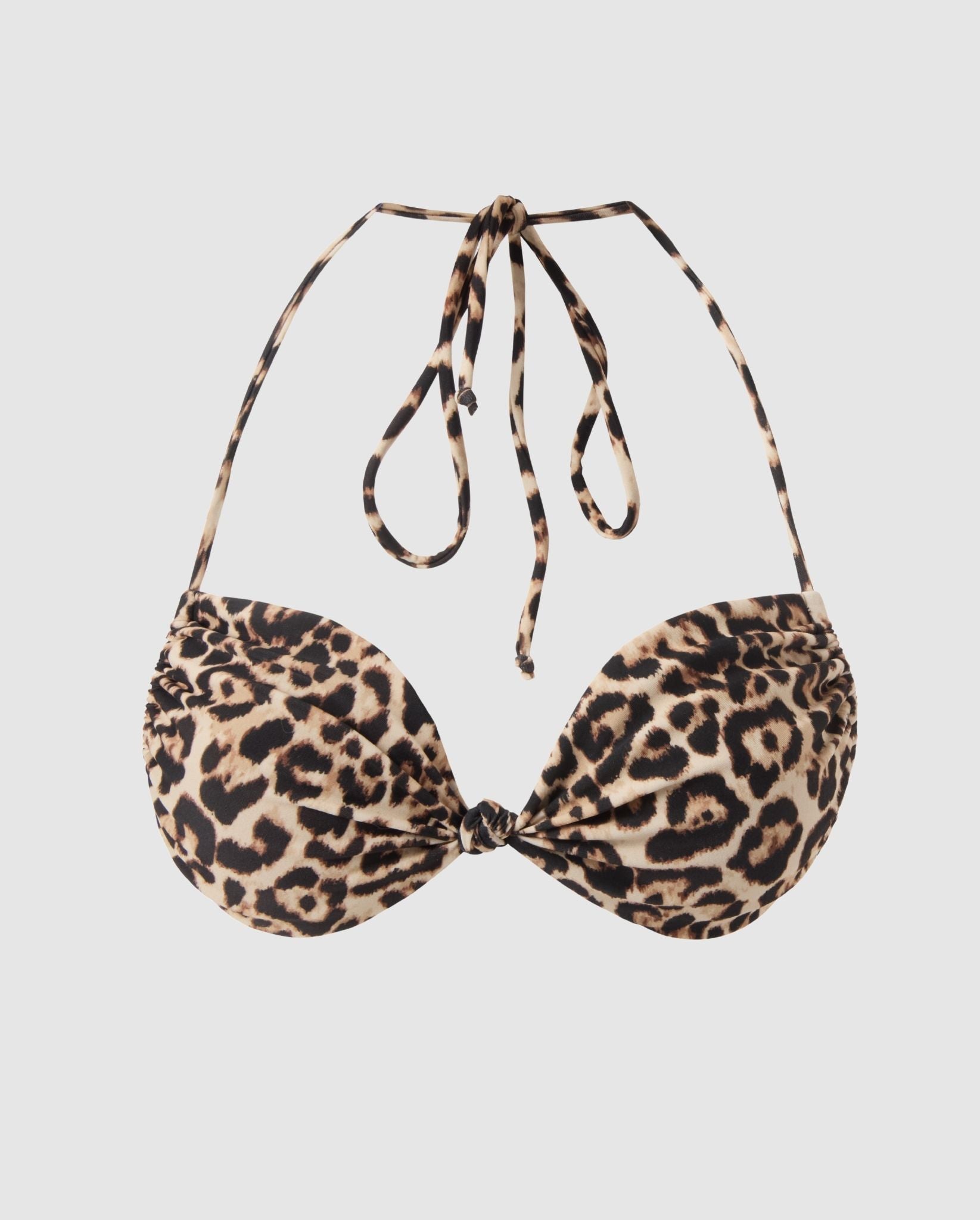 leopard print push up bikini top