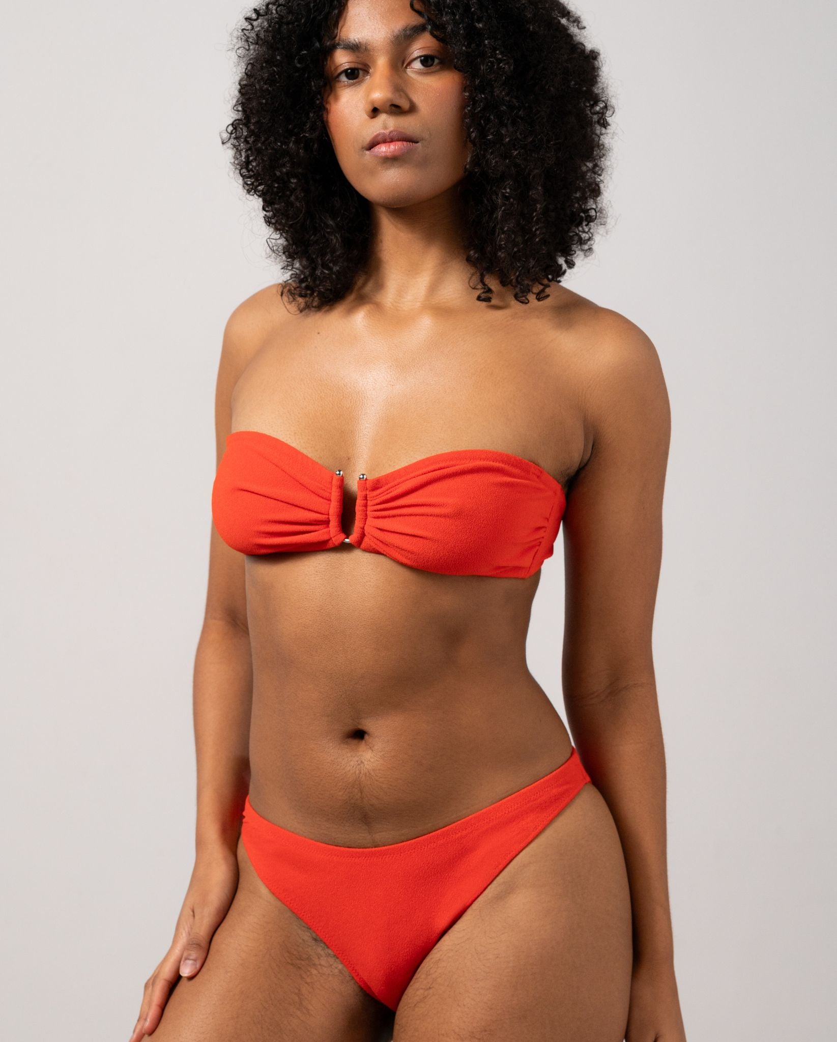 red bandeau bikini