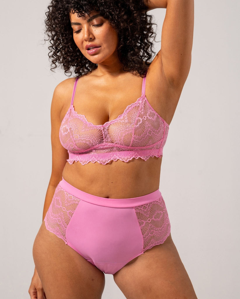 Lace Period Highwaist Briefs Candy