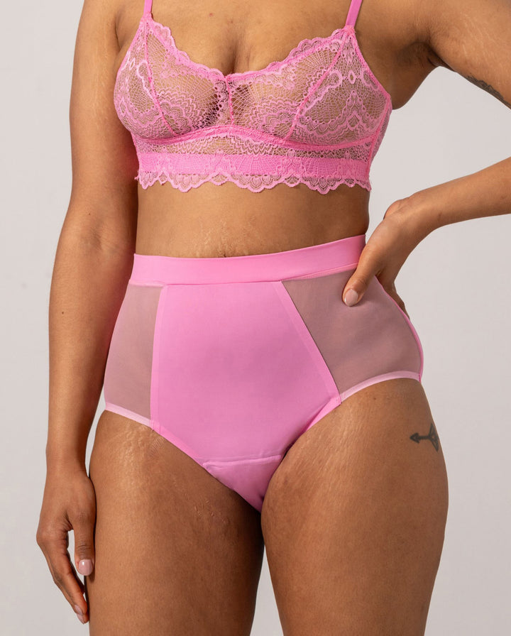 Micro Period Highwaist Briefs Candy Pink