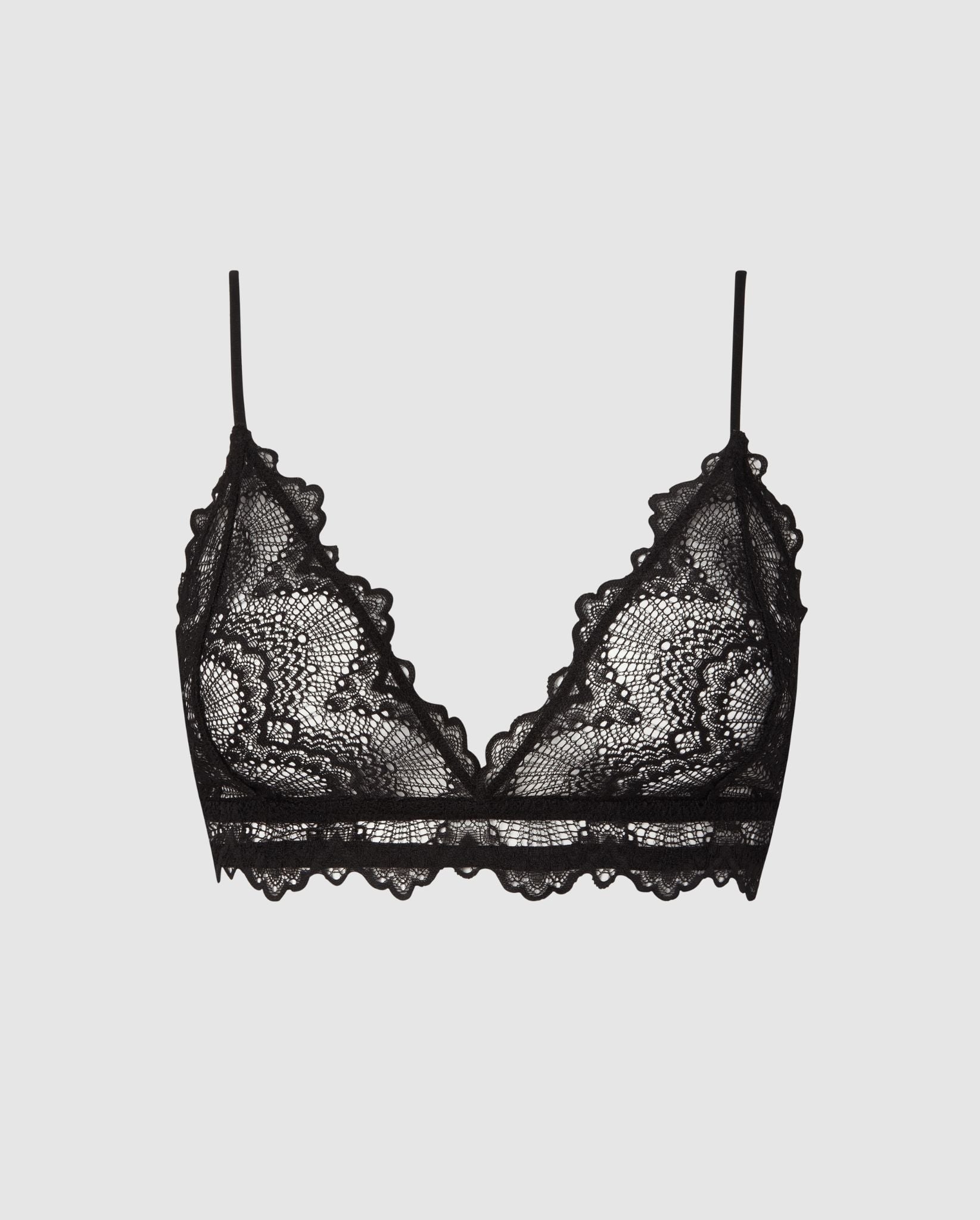 black strap bralette