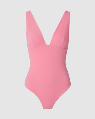Plunge Swimsuit Candy Pink