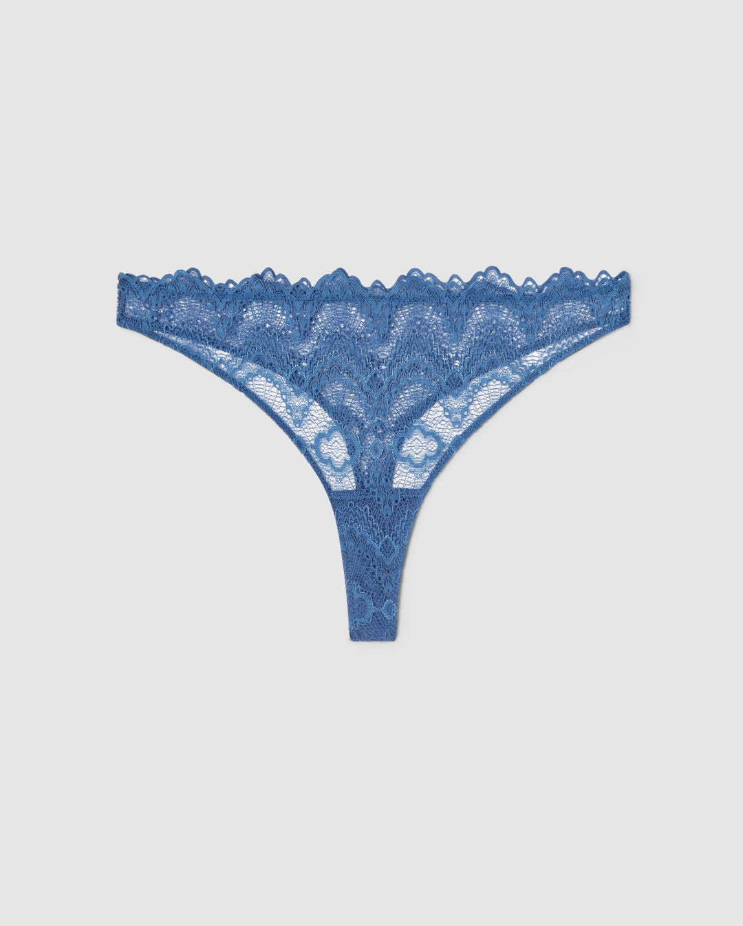 Lace Thong Faded Blue