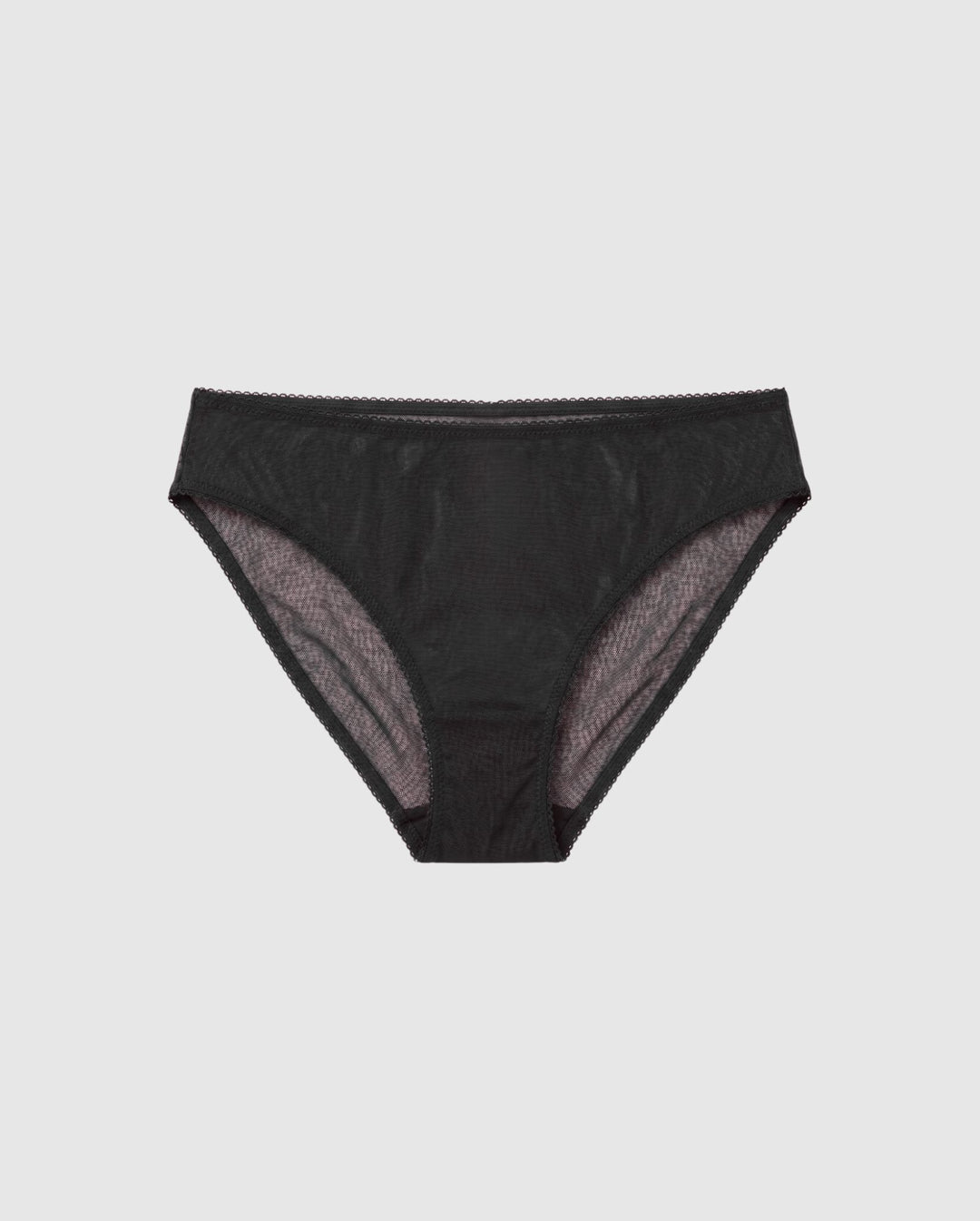 Mesh Midi Briefs Black