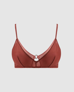 Mesh Double Triangle+ Bralette Rust