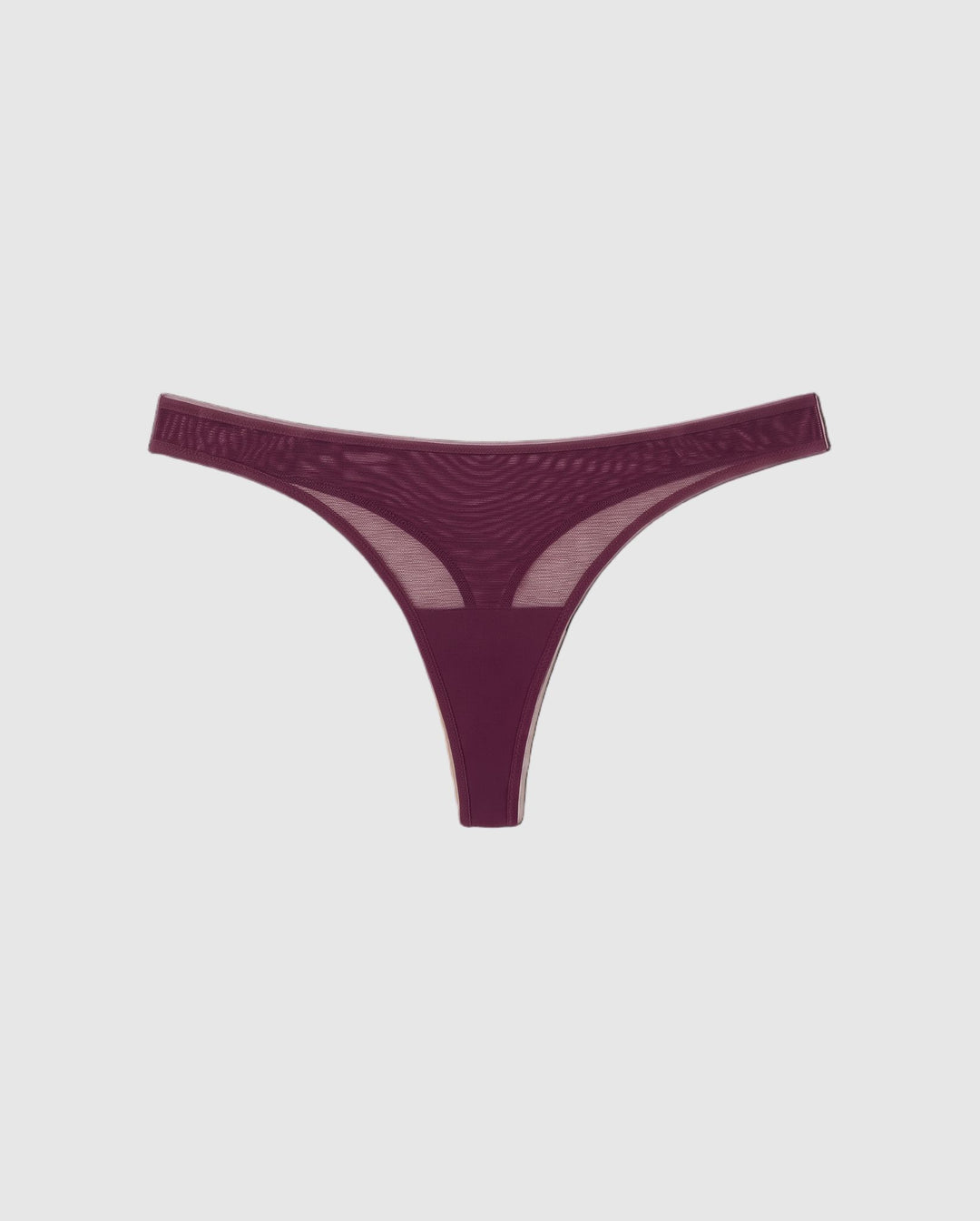 Mesh Dipped Thong Cherry