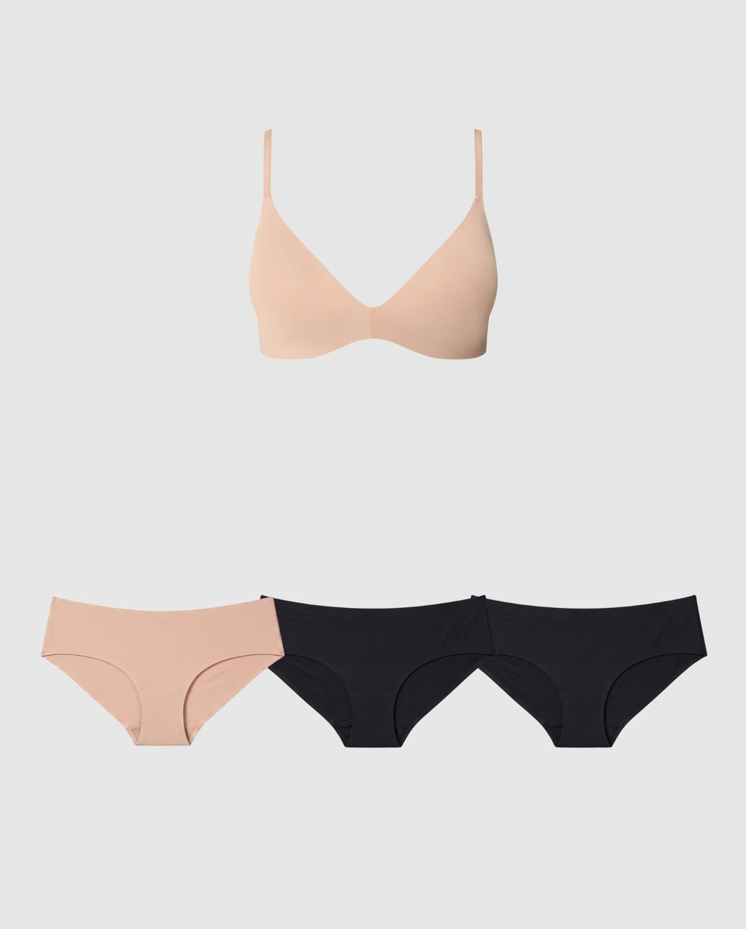 Nude & Black Smooth Basics Set
