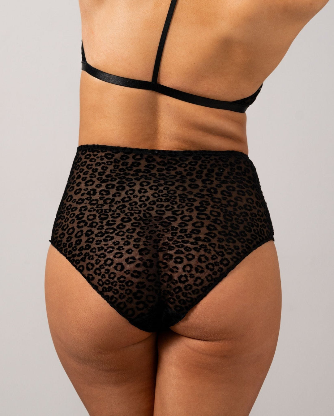 Shop Mesh Highwaist Briefs Black Leopard • Understatement Underwear