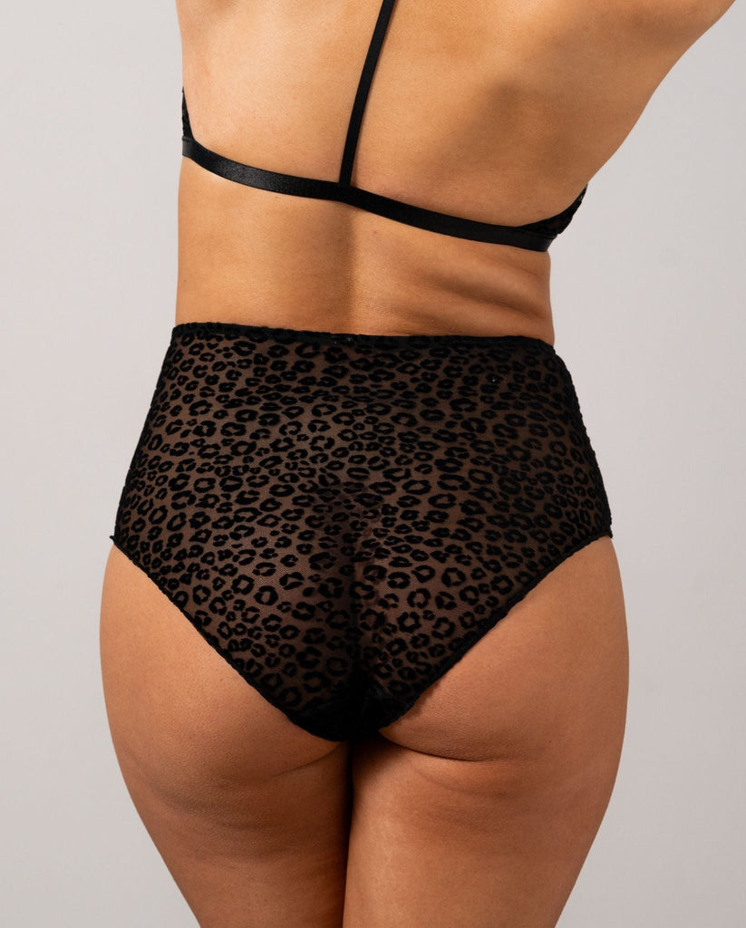 Mesh Highwaist Briefs Leopard