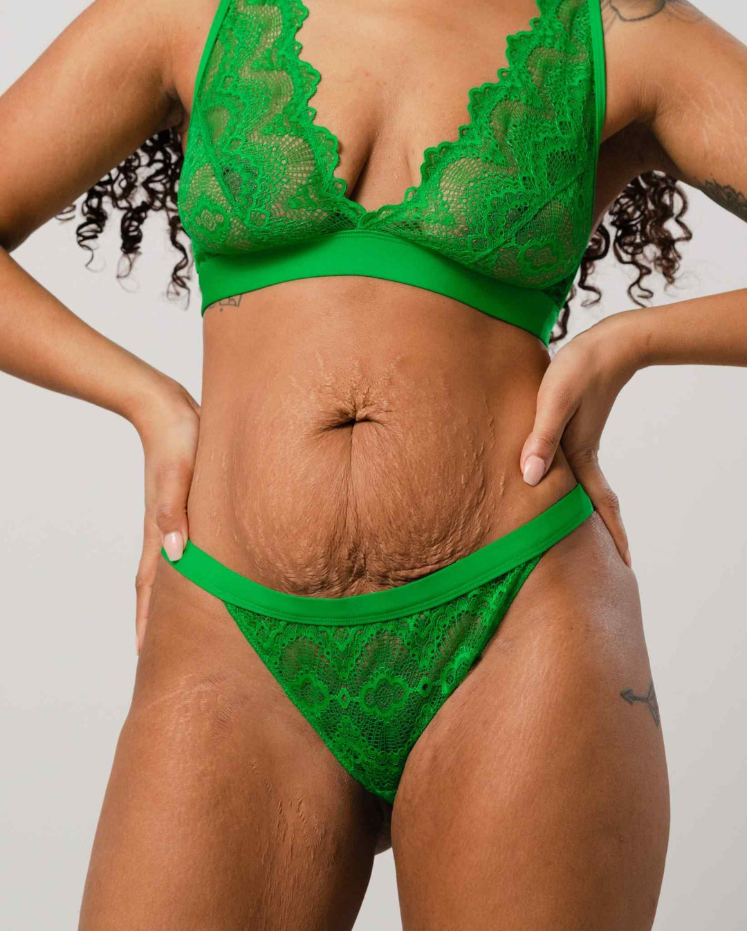 Lace Bikini Tanga Green Ivy