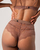 Lace Highwaist String 001 Cacao