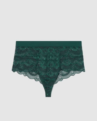 Green Ivy Lace Highwaist String 001 • Understatement Underwear