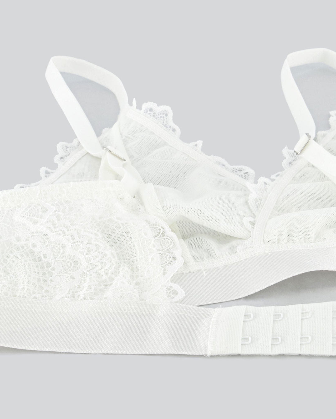 Lace Lined Bralette Off White
