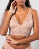 Lace Mesh Plunge Bralette Top Naked