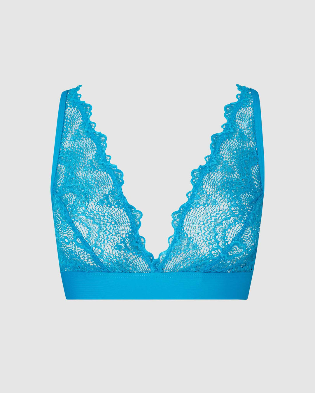 Lace Plunge Bralette Electric Blue • Understatement Underwear