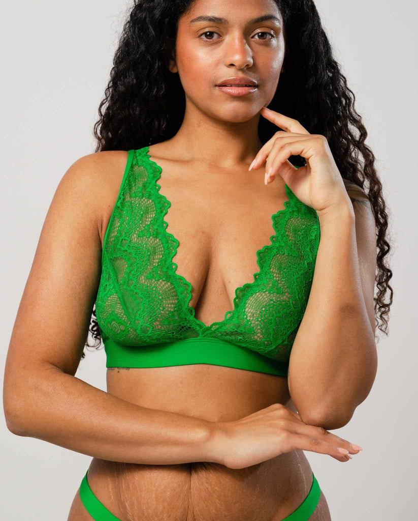 Lace Plunge Bralette Ivy