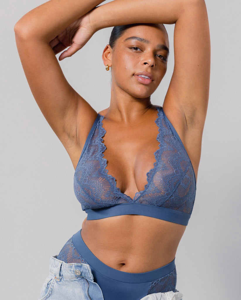 Lace Plunge Bralette Faded