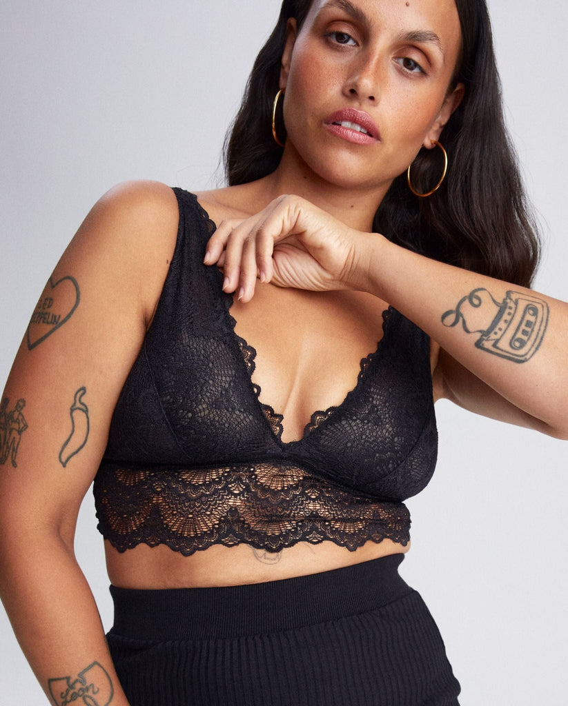 Lace Plunge Bralette Top