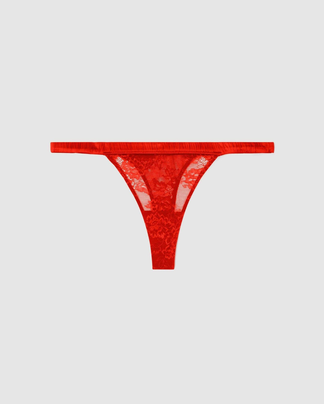Lace Satin Thong Fiery Red • Panties • Understatement Underwear