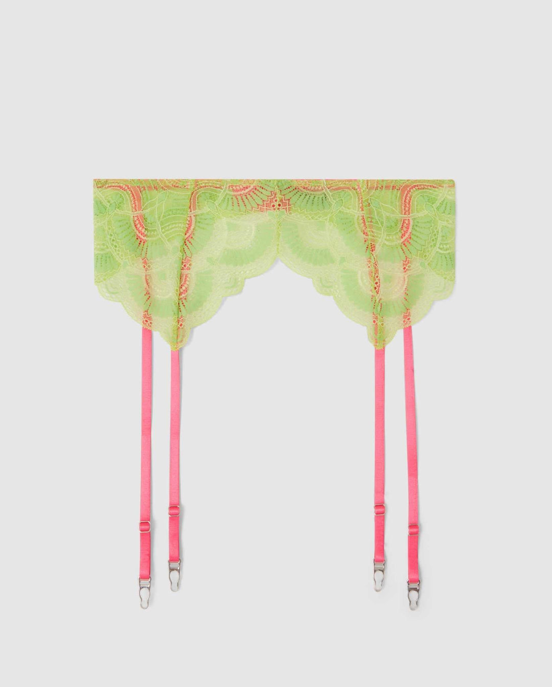 Lace Suspender Bright Lime