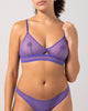 Mesh Cut-Out Triangle Bralette Lilac