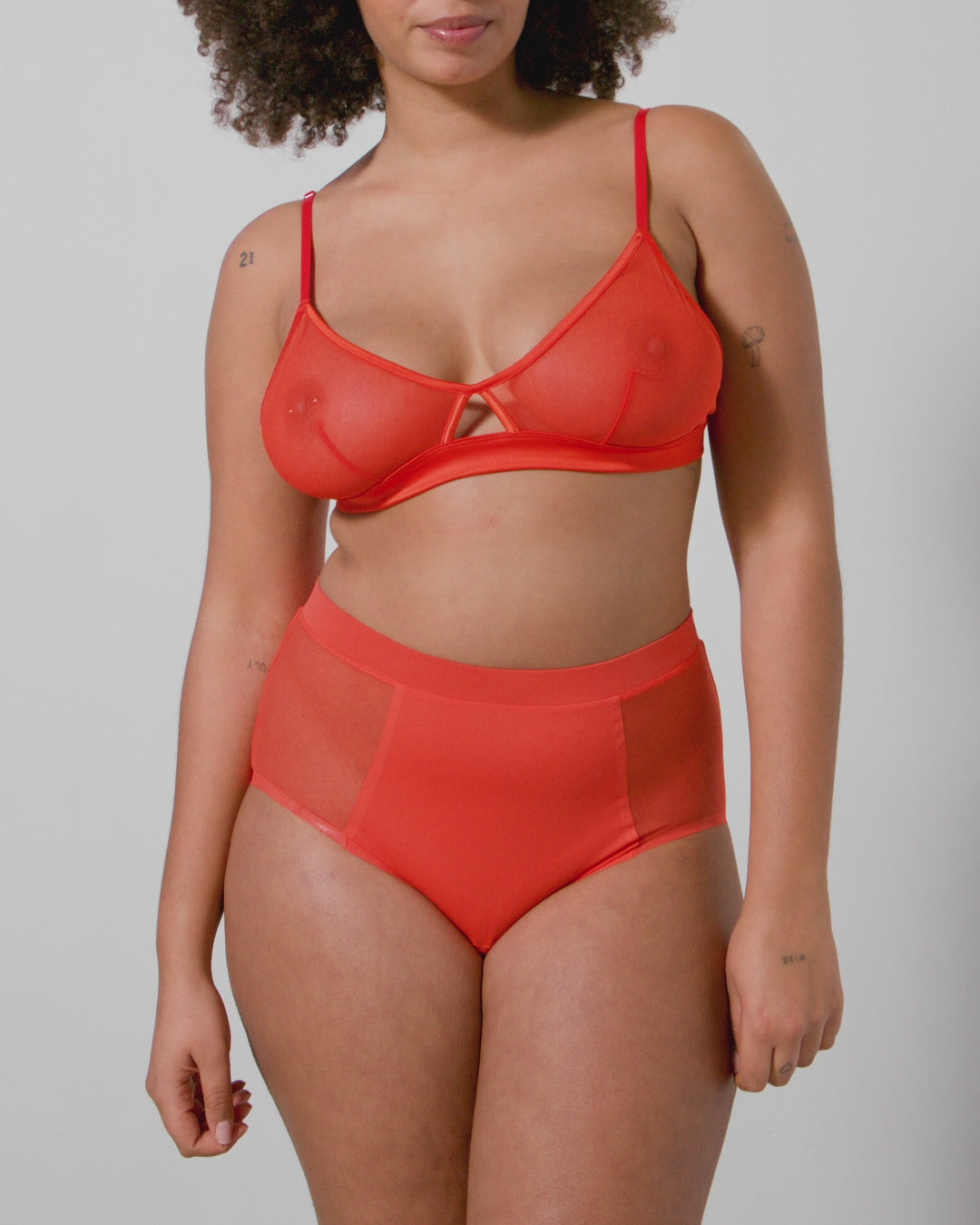 Micro Period Highwaist Briefs Fiery Red