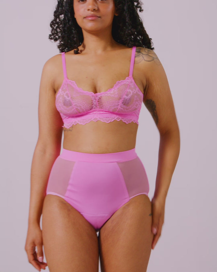 Micro Period Highwaist Briefs Candy Pink