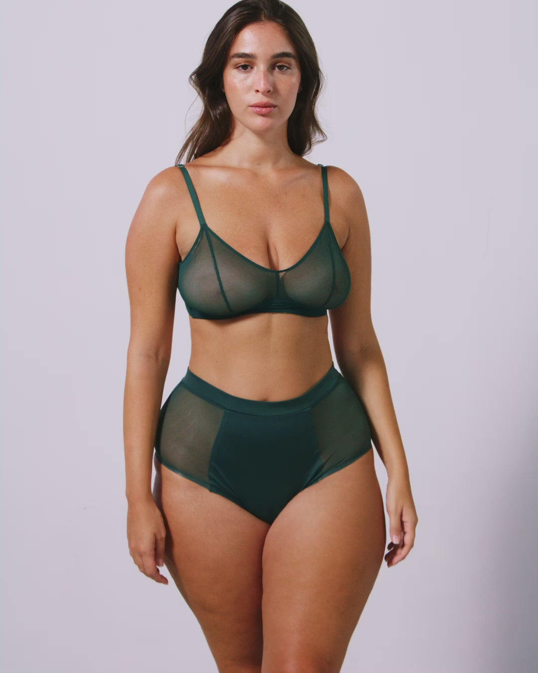 Micro Period Highwaist Briefs Pine Green