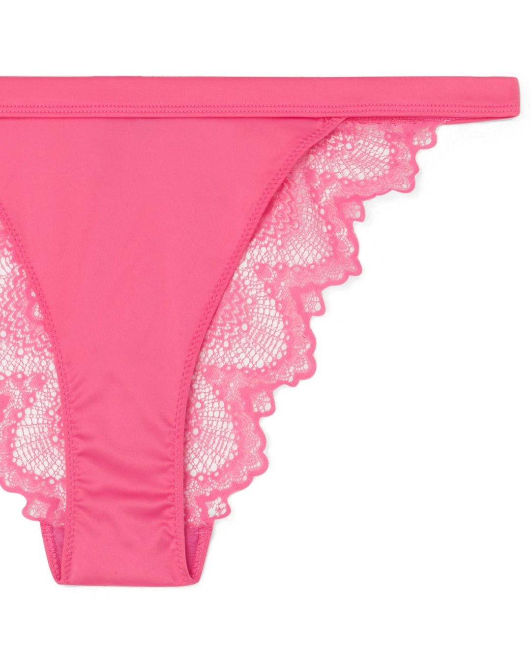 Satin Lace Bikini Tanga Bubblegum Pink