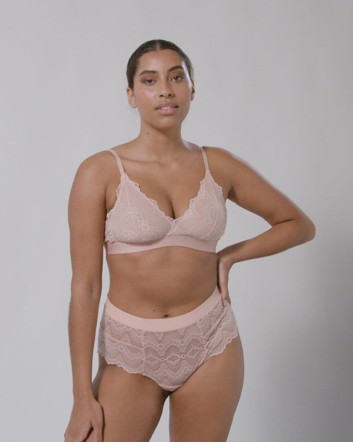 Lace Lined Bralette Naked