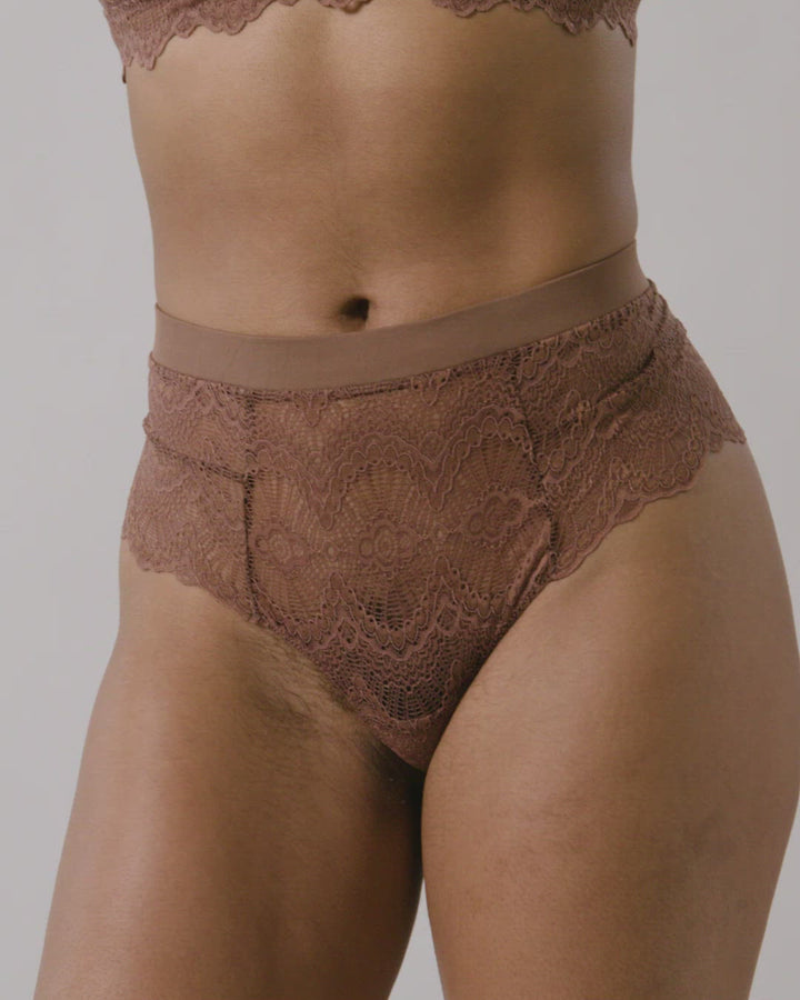 Lace Highwaist String Cacao